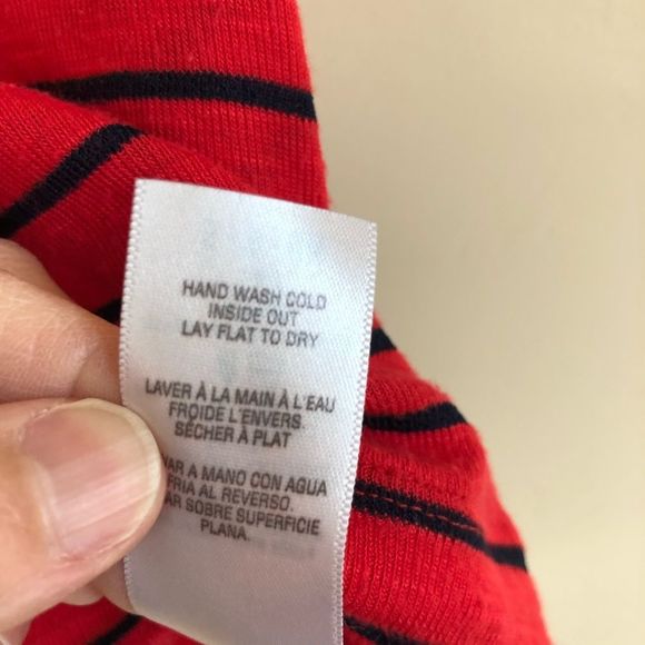 Splendid Red Navy Stripe Short Sleeve Tee Size Small - Picture 6 of 6